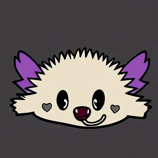 Image similar to cute hedgehog emote twitch waving lineart