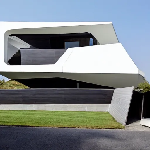 Image similar to house designed by zaha hadid