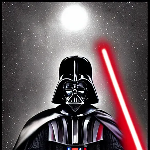 Image similar to Darth Vader's heavy metal album cover