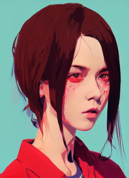 Image similar to portrait illustration, pop art, splash painting, art by ilya kuvshinov, greg rutkowski and makoto shinkai, dan mumford, artstation