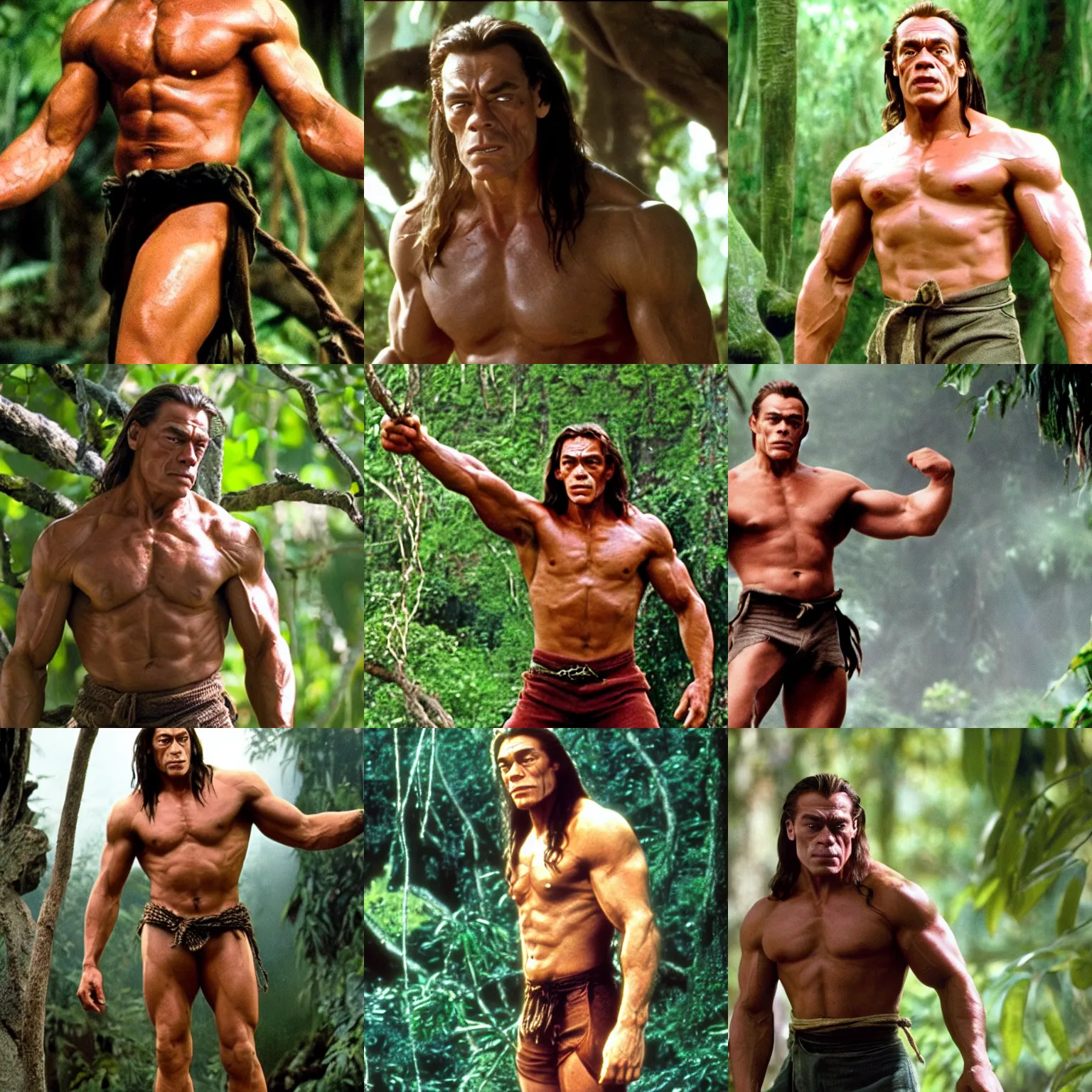 Prompt: Jean-Claude van Damme as Tarzan