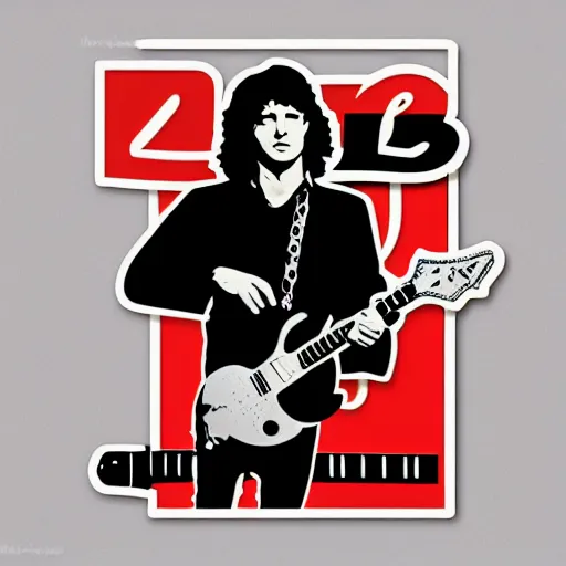 Image similar to 1 9 7 0 - young - jimmy page from led zepelin playing - guitar - solo, sticker - art, svg vector, adobe - illustrator