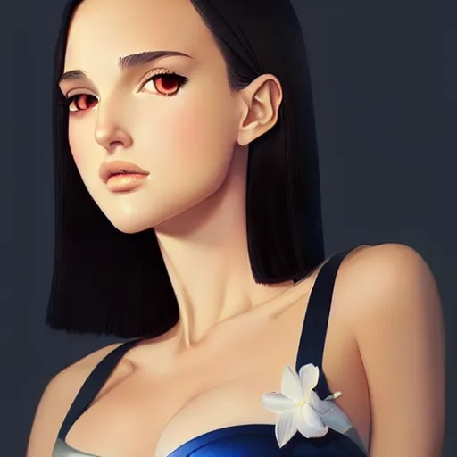 Image similar to a beautiful young kayo shibuya natalie portman alluring gravure model, by akira toriyama and wlop and ilya kuvshinov and artgerm and, aesthetic, gorgeous, stunning, alluring, attractive, artstation, deviantart, pinterest, digital art