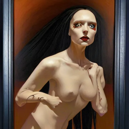 Prompt: Portrait of Death by Gerald Brom, downlit