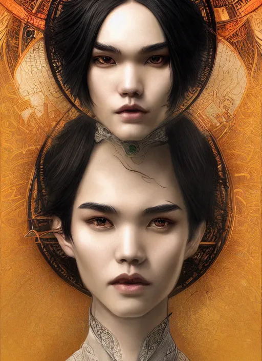 Image similar to symmetry!! portrait of tao okamoto in the style of lord of the rings, machine face, intricate, elegant, highly detailed, digital painting, artstation, concept art, smooth, sharp focus, illustration, art by artgerm and greg rutkowski and alphonse mucha, 8 k