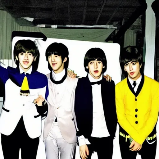 Prompt: the Beatles as a kpop boy group