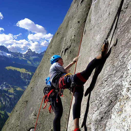 Image similar to rock climbing in the alps