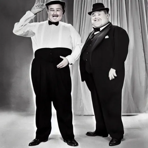 Image similar to laurel and hardy in 2022