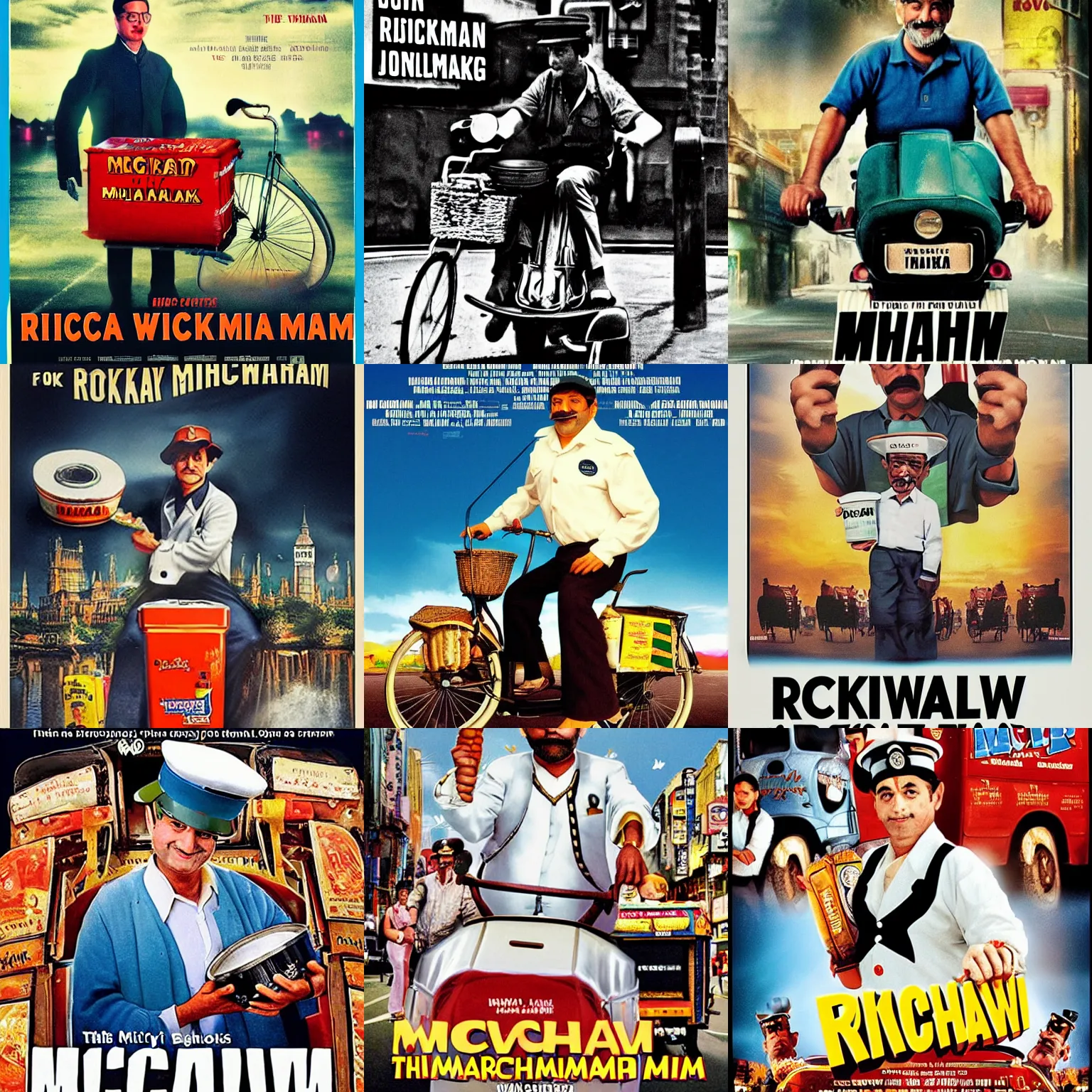 Prompt: Movie Poster for The Rickshaw Milkman Returns (2000)