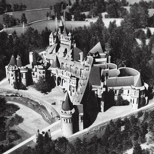 Image similar to a castle designed by adolf hitler