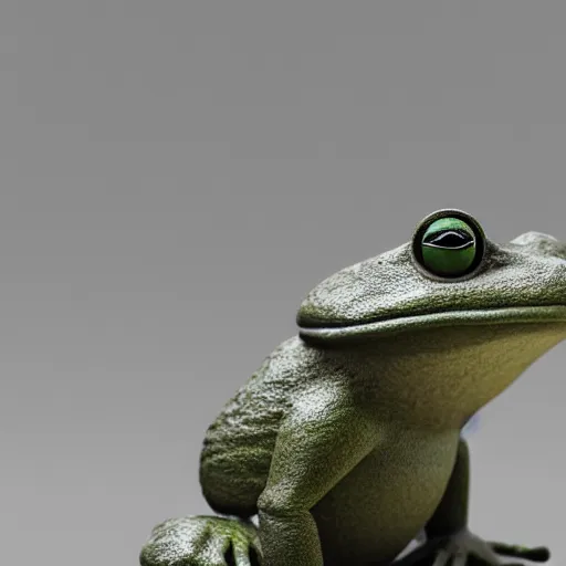 Prompt: Frog, 3d sculpture render