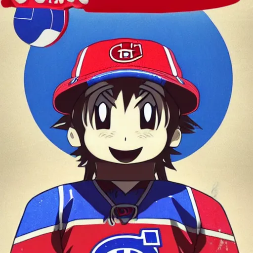 Image similar to anime Portrait of Youppi the Habs Montreal Canadiens Mascot as a very cute powerful and friendly pokemon, highly detailed anime, high evolution, 1990s, legendary, smooth, sharp focus, dynamic lighting, intricate, trending on ArtStation, illustration pokemon, art by WLOP