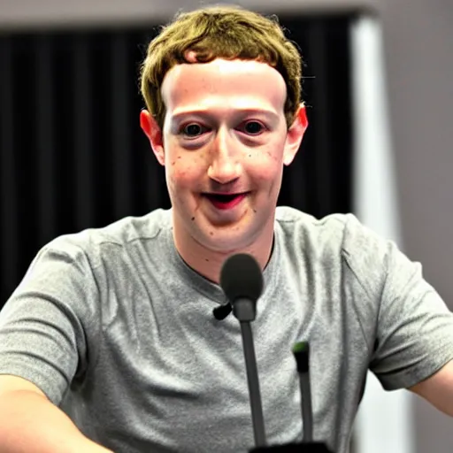 Image similar to mark zuckerberg cosplaying as mark zuckerberg, anime convention