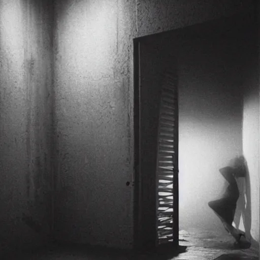 Image similar to foggy neon night, long legged sayaka isoyama leaning back against a wall in a black minidress smoking a cigarette outside a neon lit entrance, 1 9 7 0 s, intricate, moody, tasteful, intimate, highly detailed, short focus depth, artgerm, daido moriyama