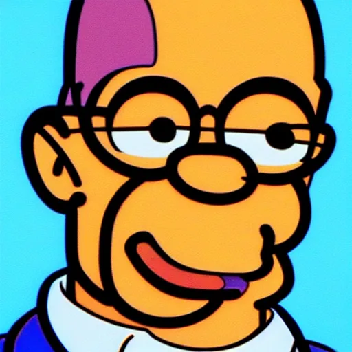 Image similar to homer simpson thinking, contemporary art print. high taste. intellectual / esoteric / mystery