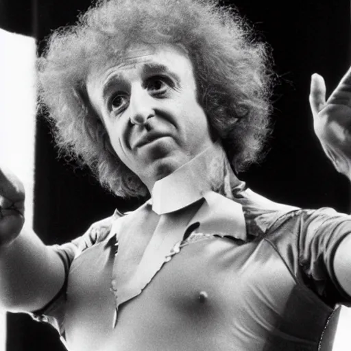 Image similar to gene wilder as richard simmons, photograph