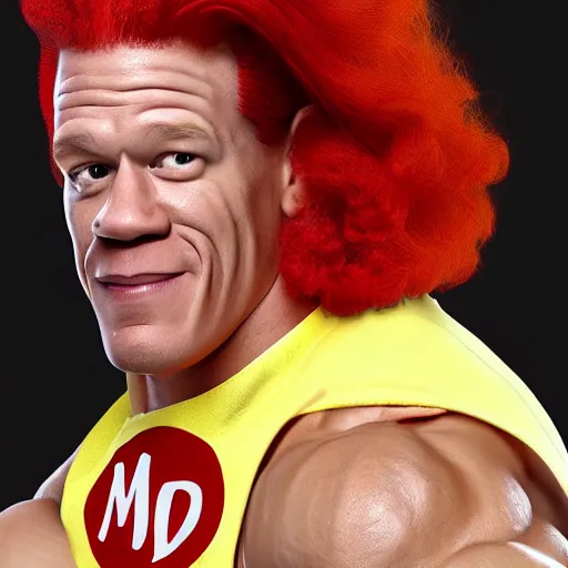 Prompt: John Cena as Ronald McDonald