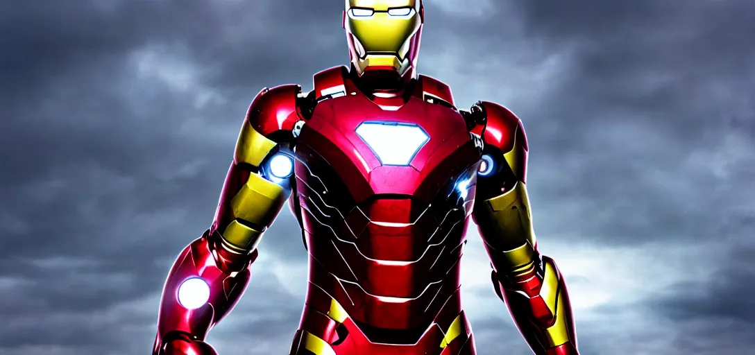 Image similar to a very high resolution image of ironman. from an episode of the office. photorealistic, photography