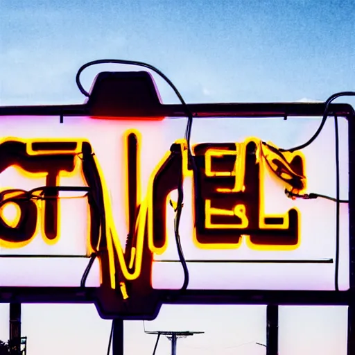 Image similar to last stop motel neon sign