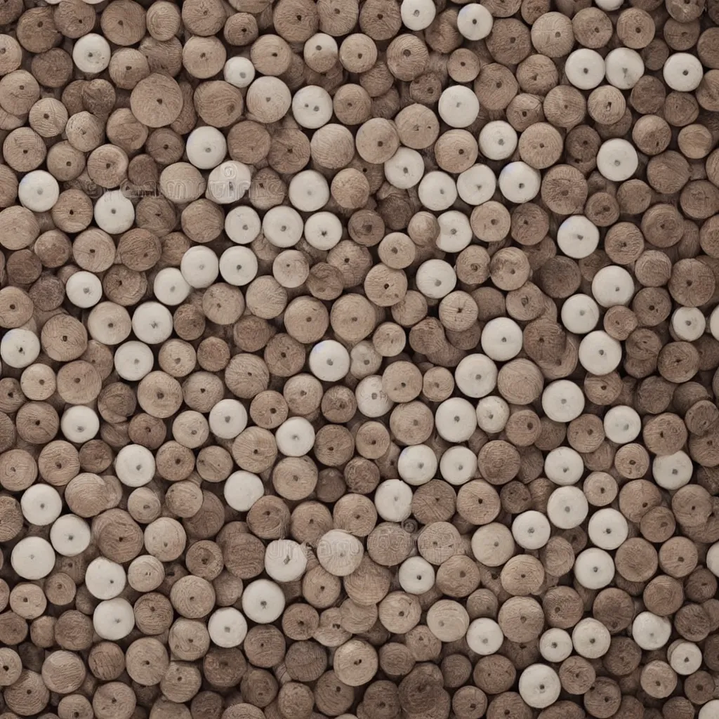 Image similar to 30-degree view of round pills on top of a wooden table, 8k, high detail, photorealistic, proper shading, stock photo