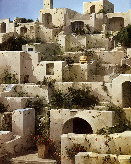 Image similar to trulli, apulia by peter andrew jones, hyper detailed