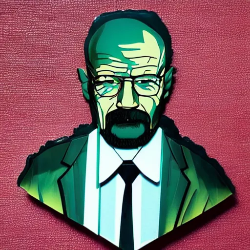 Prompt: walter white made of candy