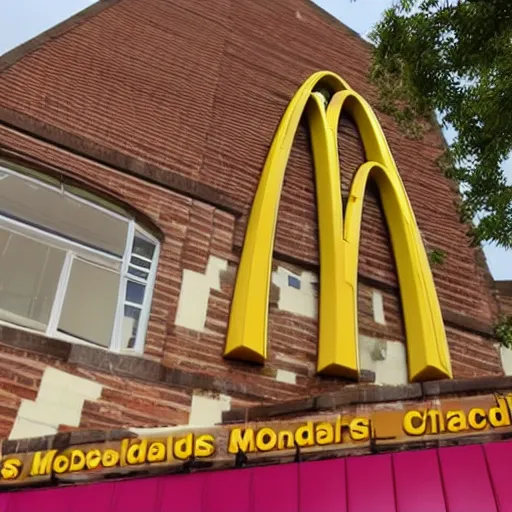 Image similar to a mcdonalds church