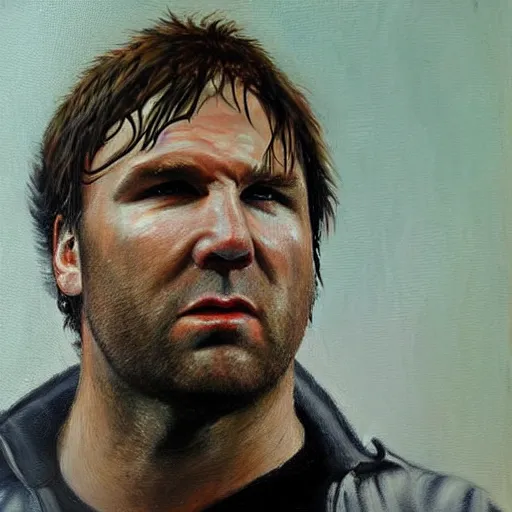 Image similar to dean ambrose, oil painting