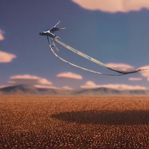 Prompt: Diamond lizard flying in the sky, cinematic, 4k,