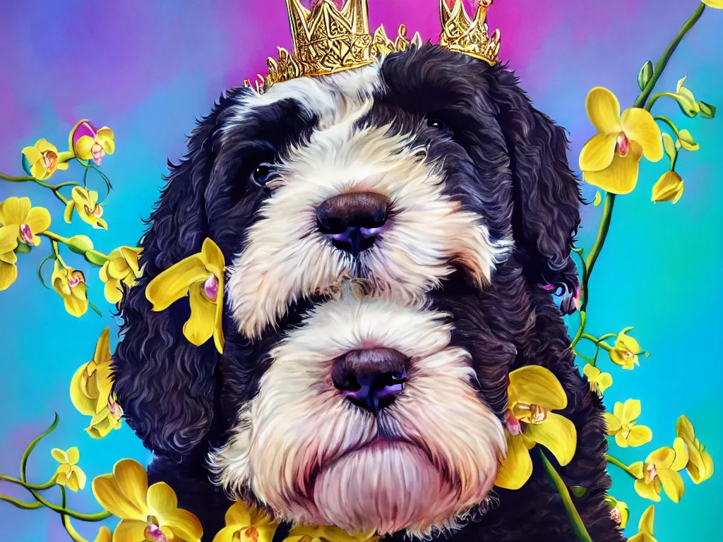 Bernedoodle Puppy - Diamond Paintings 