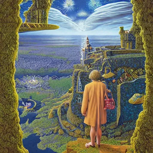 Image similar to art by james christensen, rob gonsalves and tim white