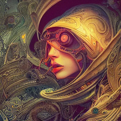 Prompt: hypernova, dark atmosphere, detailed line work, intricate details, vibrant colours, cinematic, psychedelic, black paper, ornate, symmetrical, tarot card, highly detailed, ink illustration, style of peter mohrbacher, golden ratio, 8k, octane render, hyperdetailed