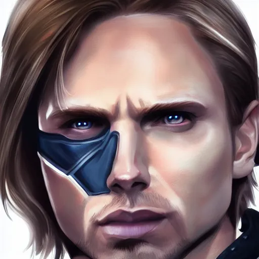 Image similar to winter soldier steve rogers, digital painting, ultra detailed, artstation