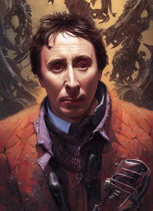 Prompt: Portrait Alan Partridge, marvel comics, dark, intricate, highly detailed, smooth, artstation, digital illustration by Ruan Jia and Mandy Jurgens and Artgerm and Wayne Barlowe and Greg Rutkowski and Frank Frazetta