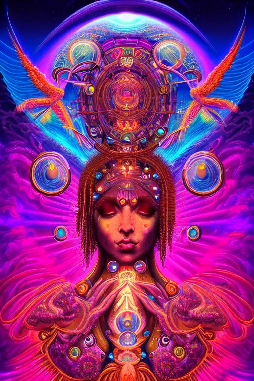 Image similar to a beautiful hyperdetailed painting of divine human spiritual evolution, retrowave fantasy, wallpaper, highly detailed, trending on artstation.