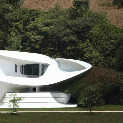 Image similar to house designed by zaha hadid