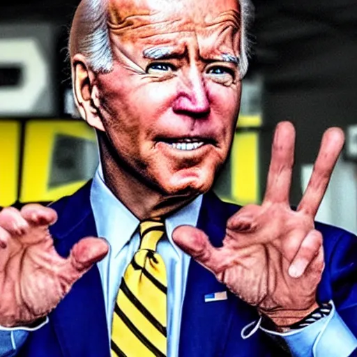 Image similar to joe biden as wolverine, comic book, detailed, intricate, claws!!!