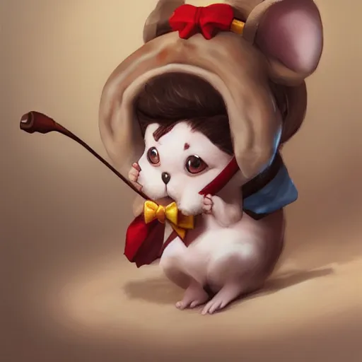 Prompt: mouse with a bow by Stanley Artgerm Lau, WLOP, Rossdraws, James Jean, Andrei Riabovitchev, Marc Simonetti, tranding on artstation