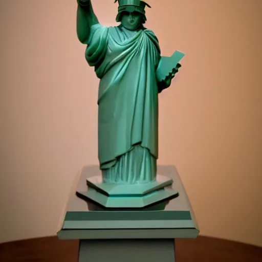 Prompt: a male statue of liberty