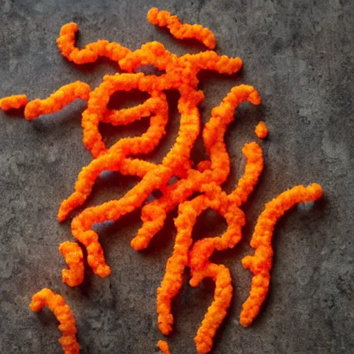 Prompt: flaming hot cheetos of hell