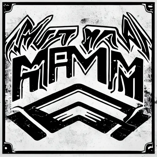 Prompt: a logo that says maif in heavy metal style, company logo titled maif, clean logo design for band titled maif, 8 k, clean and detailed