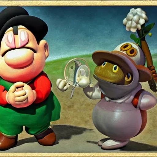 Image similar to Nintendo's Toad as Aleister Crowley