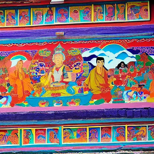 Image similar to tibetan mural