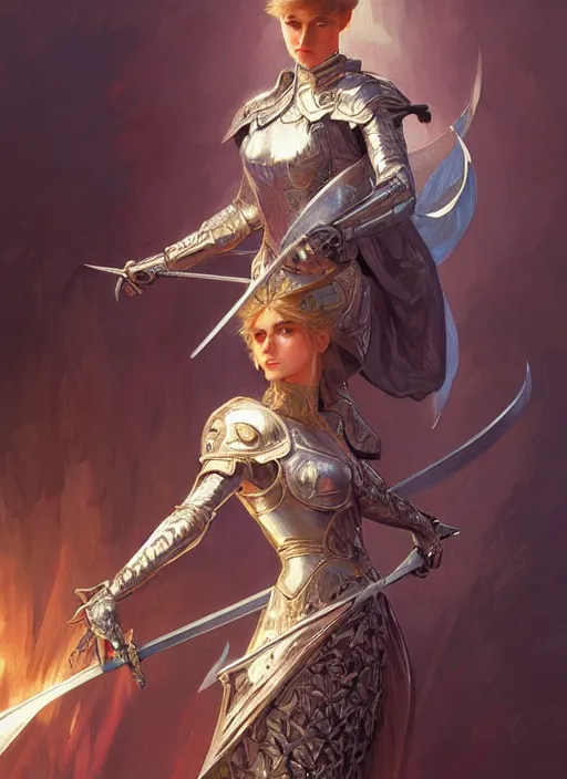 Image similar to knight with a two hand sword, fantasy, intricate, elegant, highly detailed, digital painting, artstation, concept art, wallpaper, smooth, sharp focus, illustration, art by artgerm and greg rutkowski and alphonse mucha