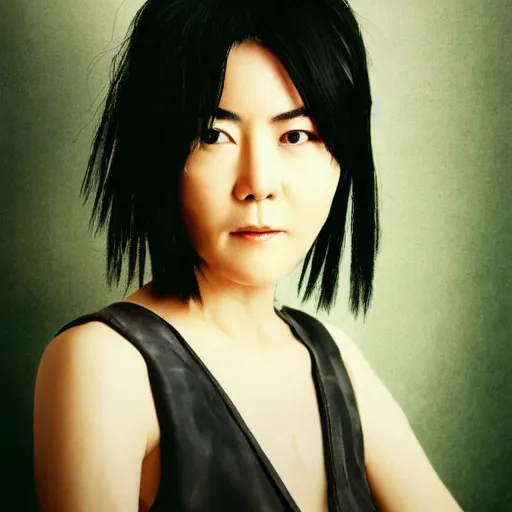 Prompt: Faye Wong, portrait by Graham Rounthwaite