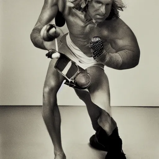 Image similar to a annie leibovitz portrait of bjorn borg