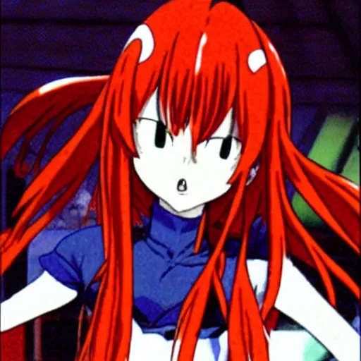 Image similar to asuka langley seething at a birthday party, anime screenshot, yoshiyuki sadamoto