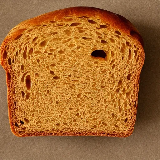 Prompt: a happy piece of bread