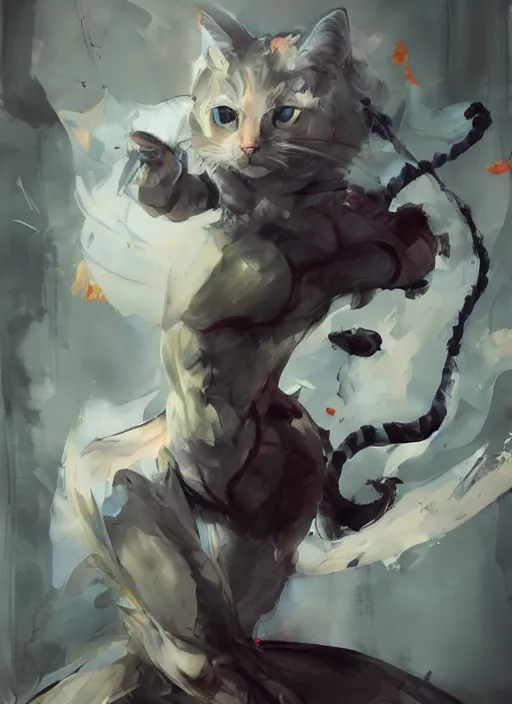 Prompt: semi reallistic gouache gesture painting, by yoshitaka amano, by ruan jia, by Conrad roset, by dofus online artists, detailed anime 3d render of cats fighting,cats, felines, meow, cats, portrait, cgsociety, artstation, rococo mechanical, Digital reality, sf5 ink style, dieselpunk atmosphere, gesture drawn