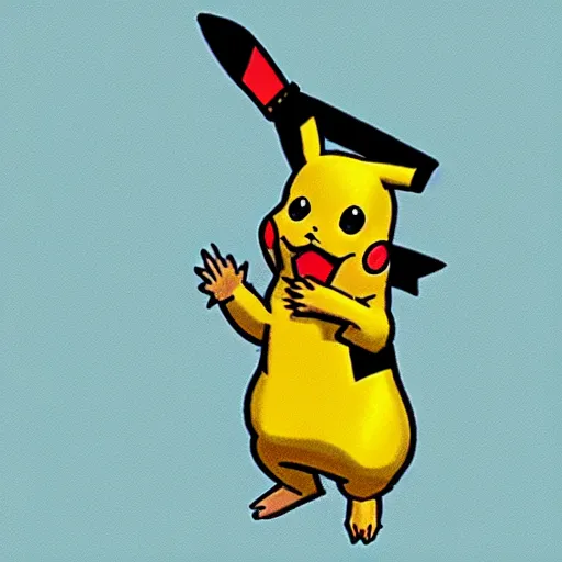 Image similar to a smoke Pikachu
